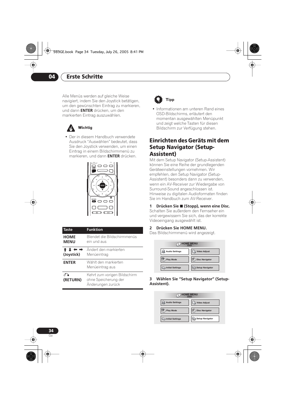 Erste schritte 04 | Pioneer DV-989AVi-S User Manual | Page 134 / 204