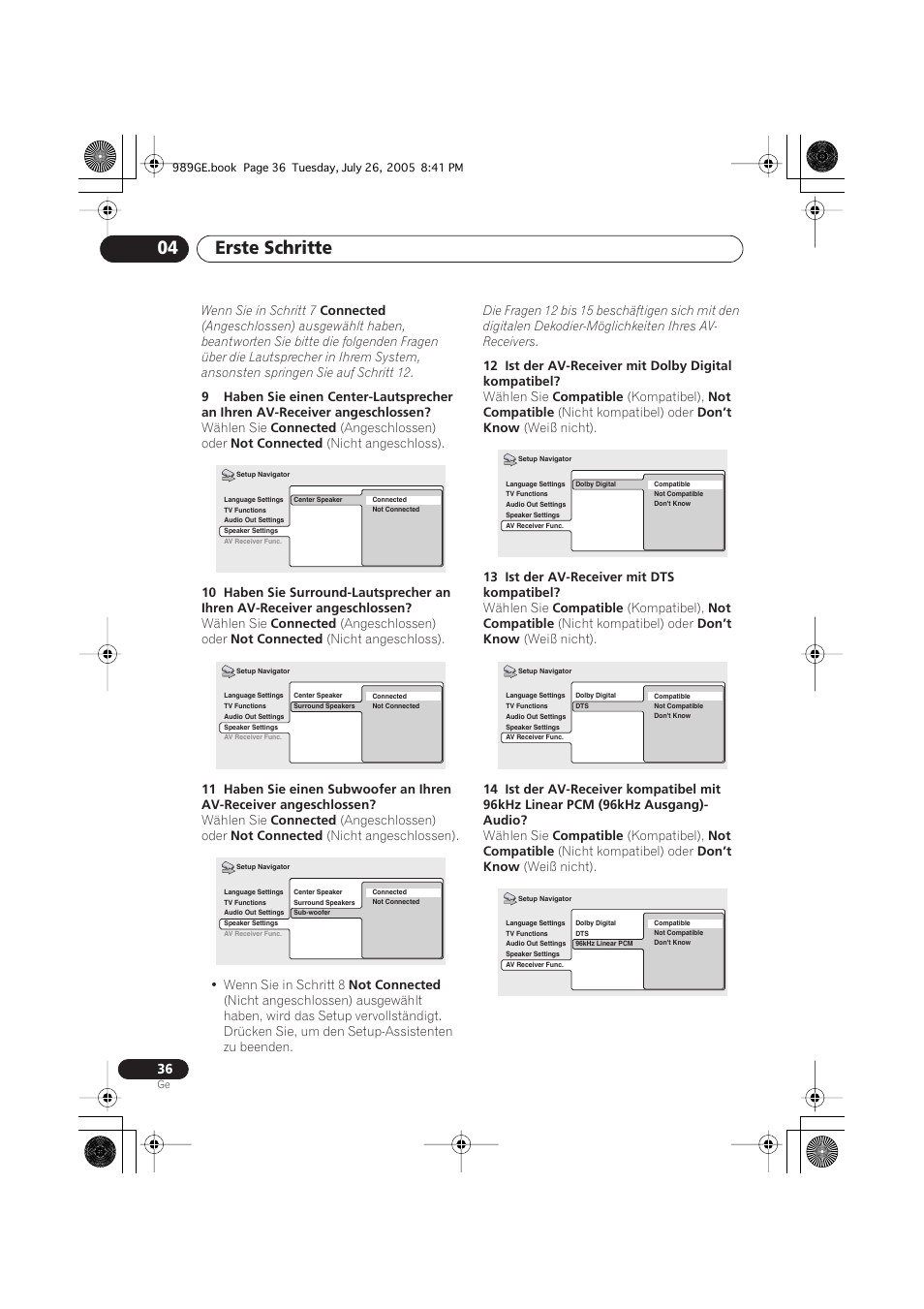 Erste schritte 04 | Pioneer DV-989AVi-S User Manual | Page 136 / 204