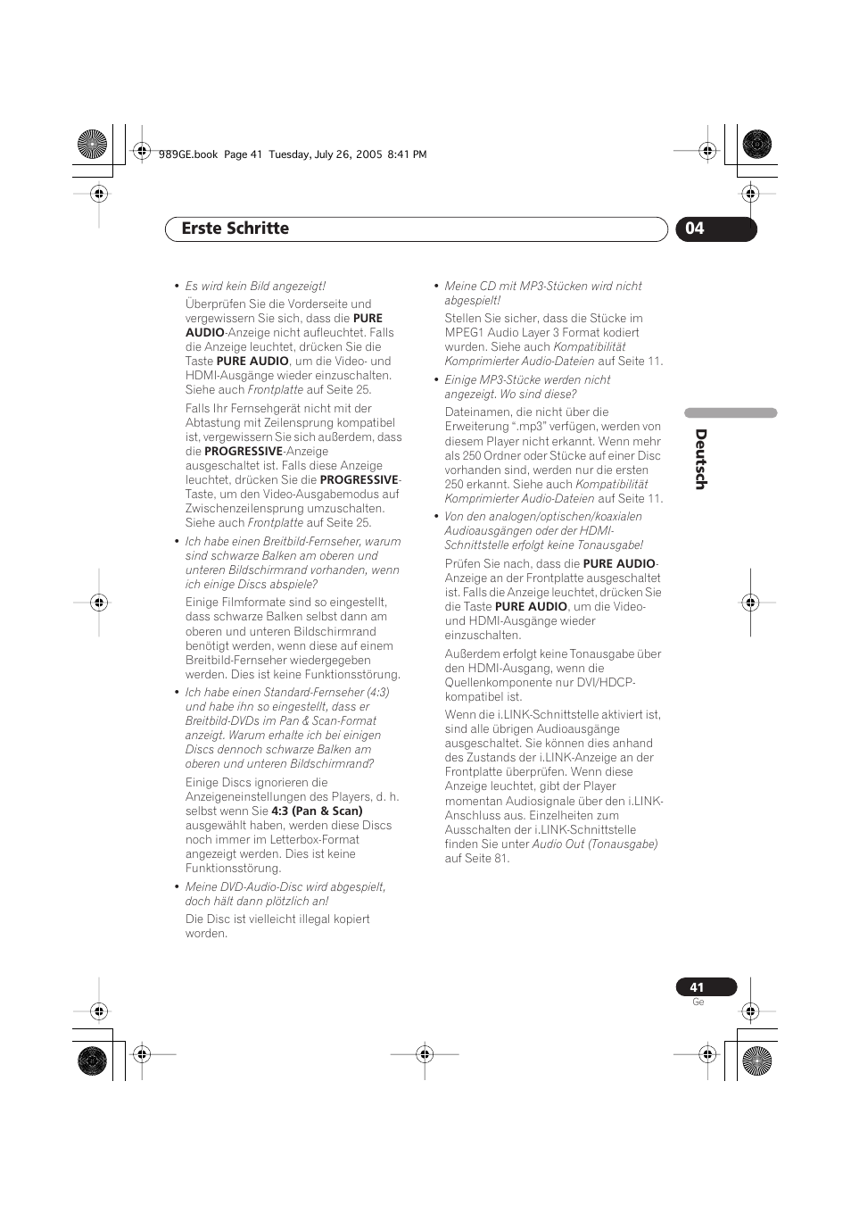 Erste schritte 04 | Pioneer DV-989AVi-S User Manual | Page 141 / 204