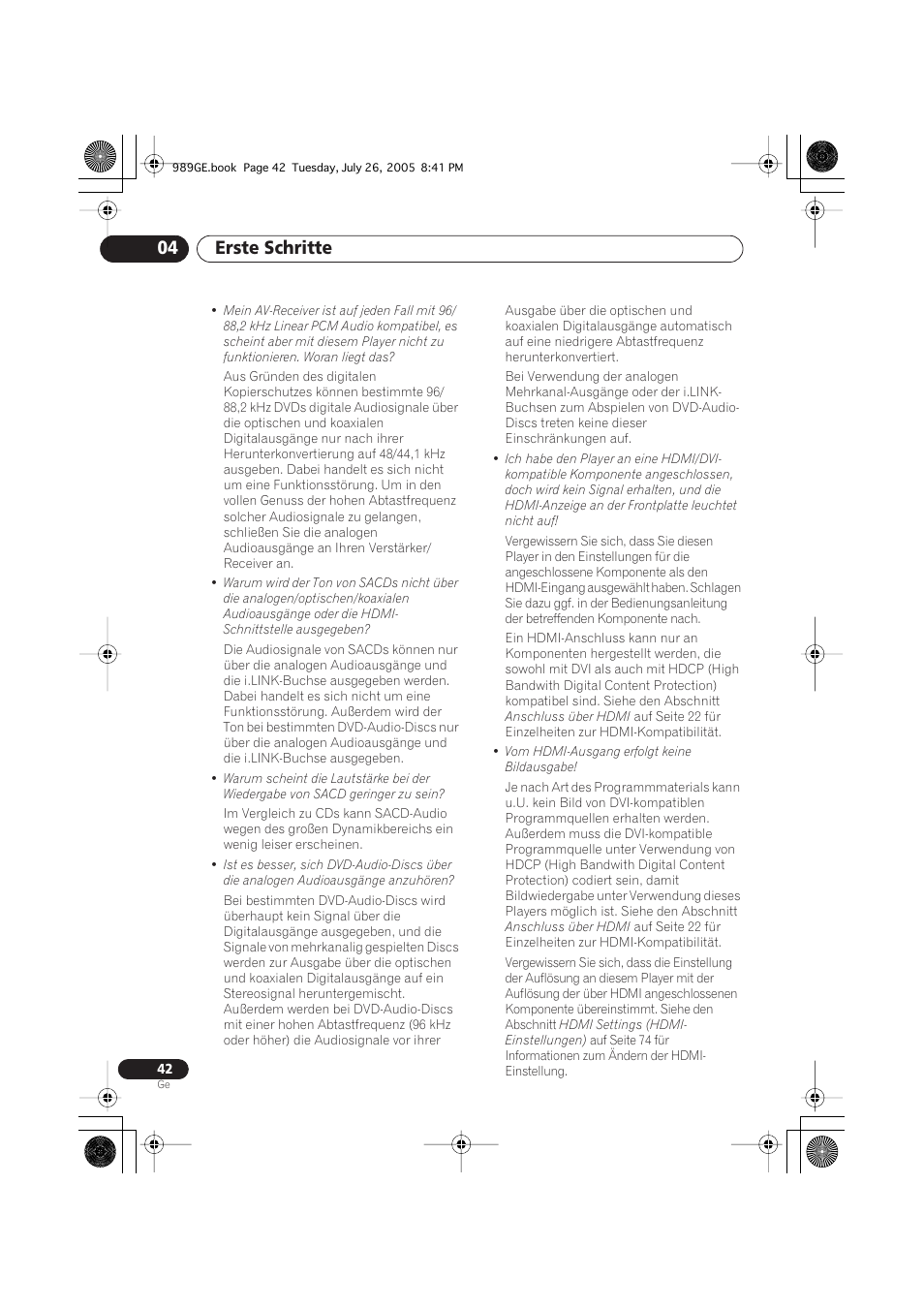 Erste schritte 04 | Pioneer DV-989AVi-S User Manual | Page 142 / 204