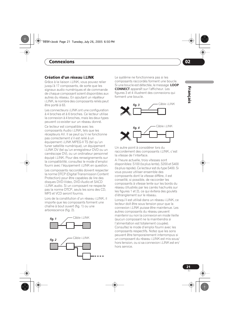 Création d’un réseau i.link, Connexions 02 | Pioneer DV-989AVi-S User Manual | Page 21 / 204