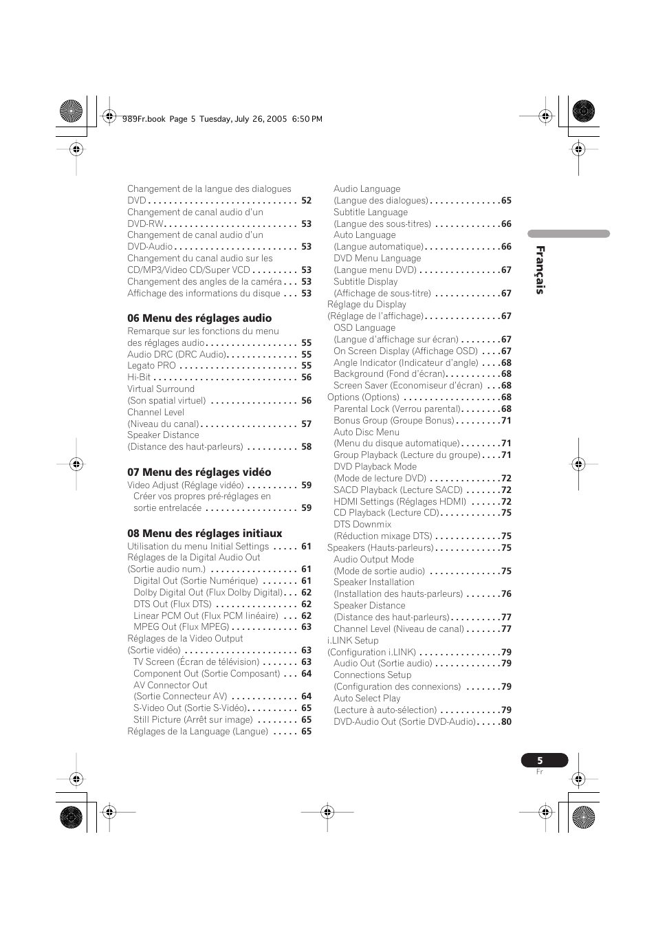 Pioneer DV-989AVi-S User Manual | Page 5 / 204