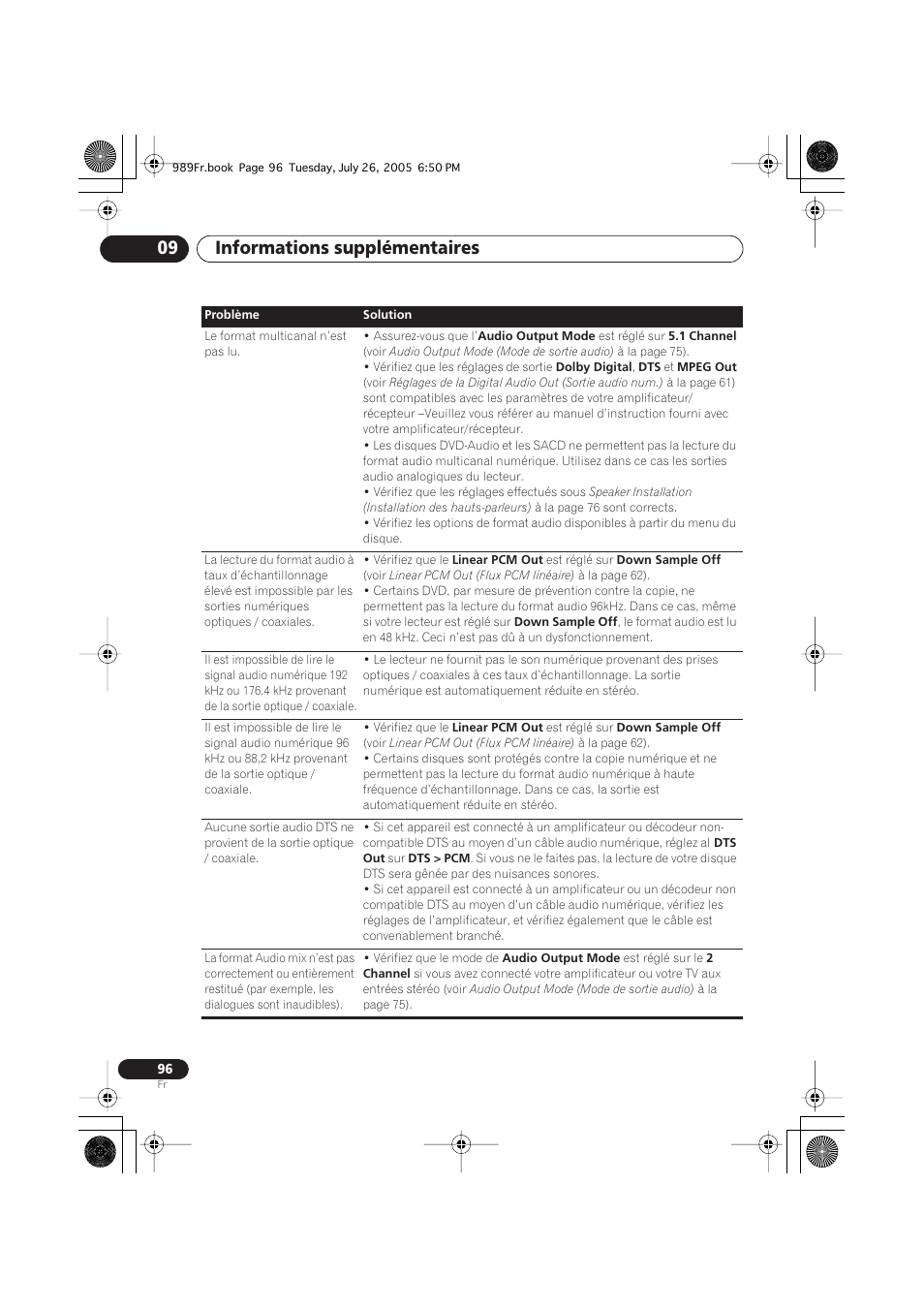 Informations supplémentaires 09 | Pioneer DV-989AVi-S User Manual | Page 96 / 204