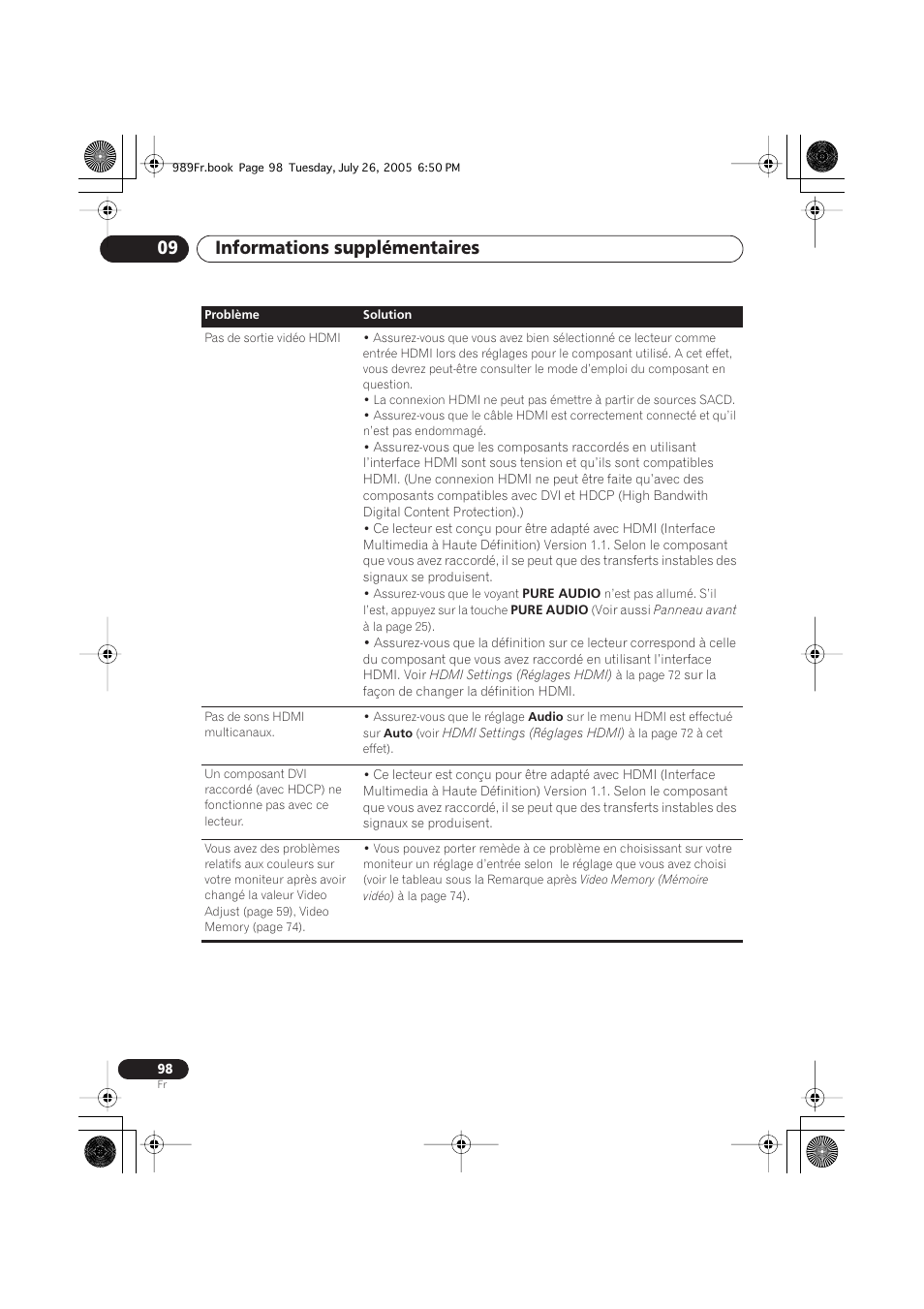 Informations supplémentaires 09 | Pioneer DV-989AVi-S User Manual | Page 98 / 204