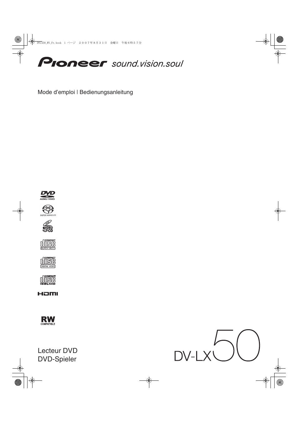 Pioneer DV-LX50 User Manual | 94 pages