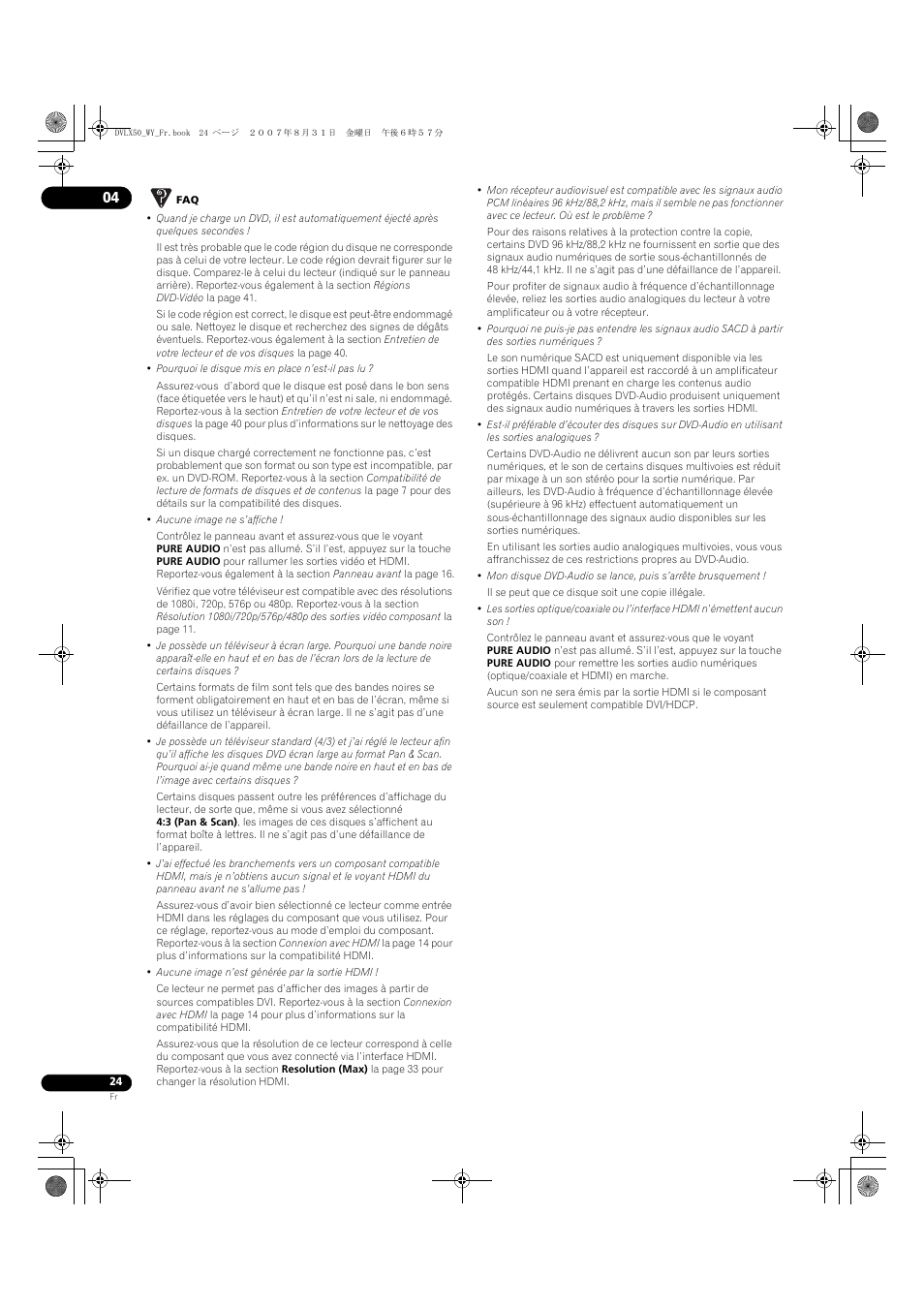 Pioneer DV-LX50 User Manual | Page 24 / 94
