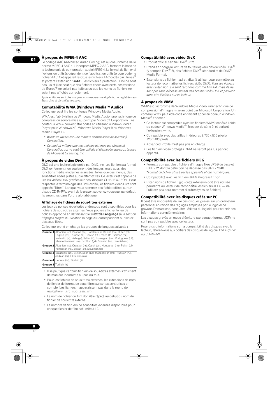 Pioneer DV-LX50 User Manual | Page 8 / 94