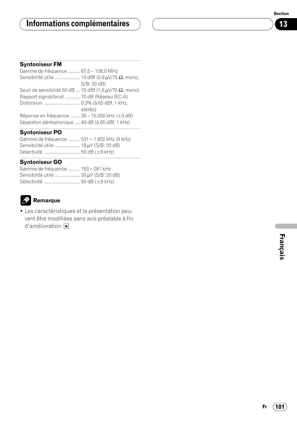 Informations complémentaires | Pioneer DVH-P7000R User Manual | Page 201 / 204