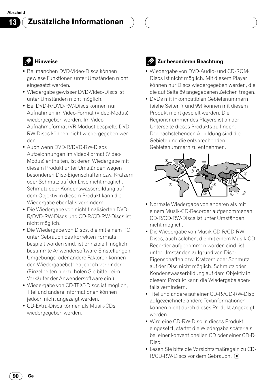 Zusätzliche informationen | Pioneer DVH-P7000R User Manual | Page 90 / 204