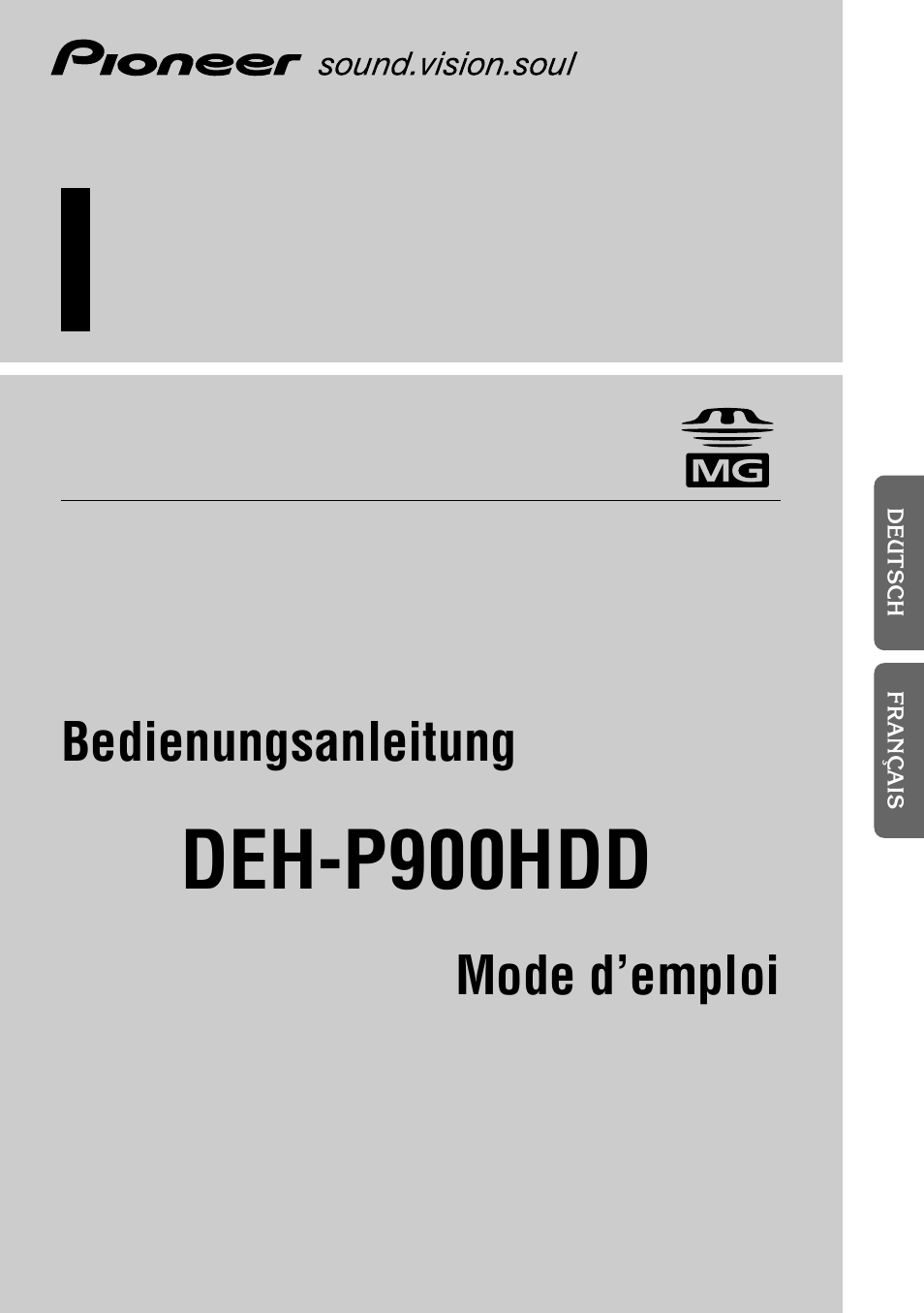 Pioneer DEH-P900HDD User Manual | 176 pages