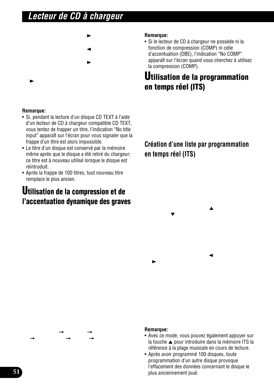 Utilisation de la compression et de, L’accentuation dynamique des graves, Utilisation de la programmation en temps | Réel (its), Lecteur de cd à chargeur, Tilisation de la programmation en temps réel (its) | Pioneer DEH-P900HDD User Manual | Page 138 / 176