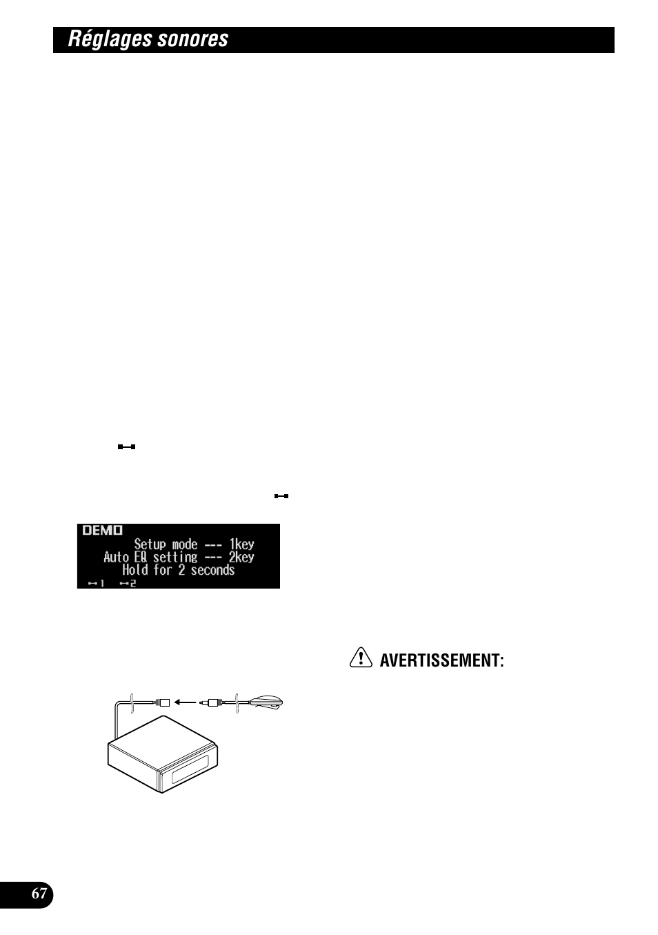 Réglages sonores, Avertissement | Pioneer DEH-P900HDD User Manual | Page 154 / 176