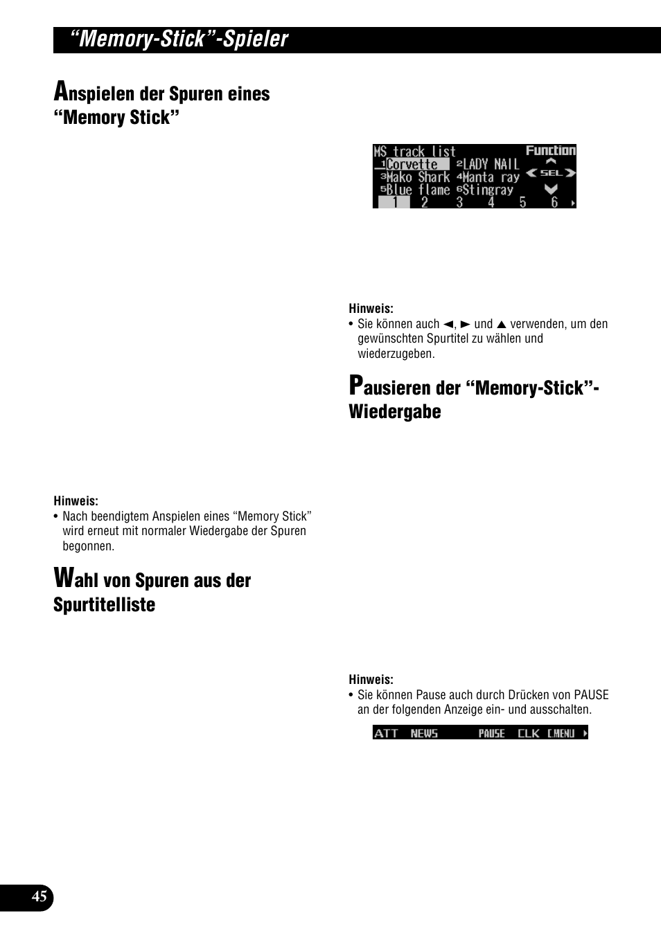 Ahl von spuren aus der spurtitelliste | Pioneer DEH-P900HDD User Manual | Page 46 / 176