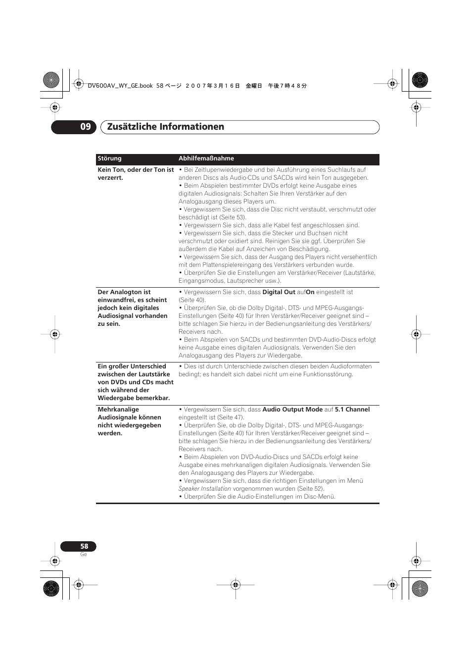Zusätzliche informationen 09 | Pioneer DV-600AV-K User Manual | Page 120 / 128