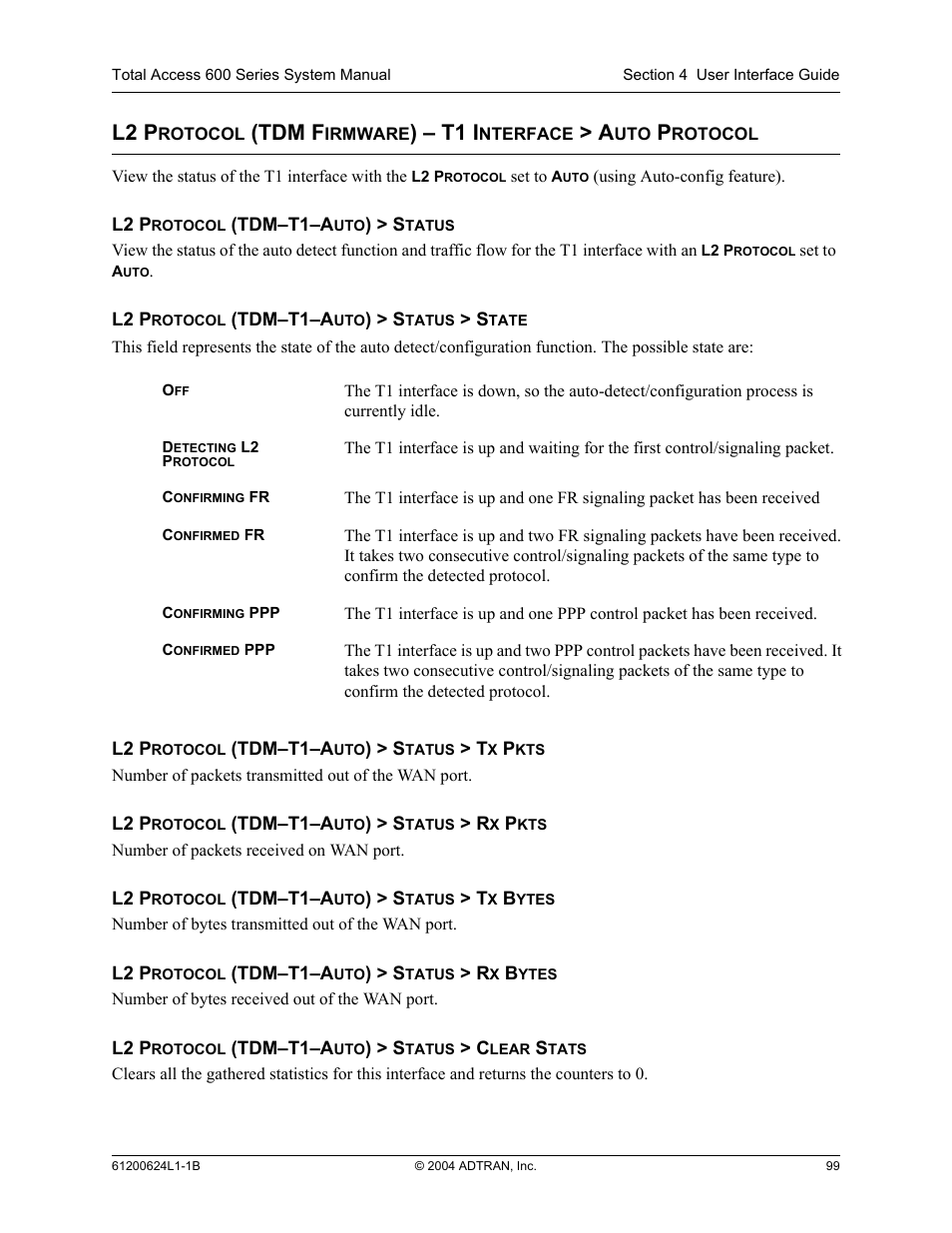 L2 p, Tdm f, T1 i | ADTRAN 600R User Manual | Page 101 / 264