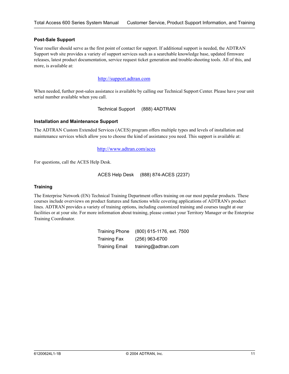ADTRAN 600R User Manual | Page 11 / 264