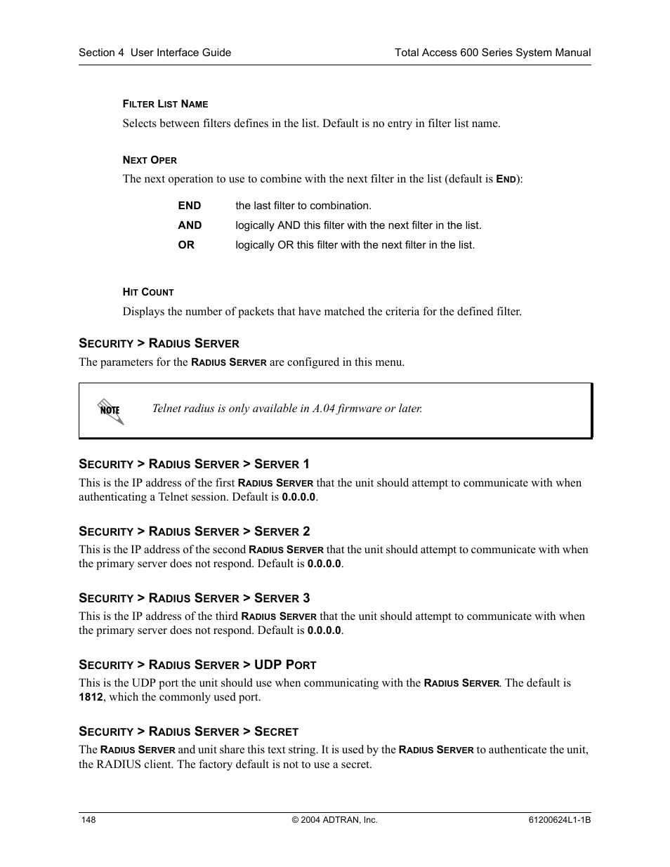 ADTRAN 600R User Manual | Page 150 / 264