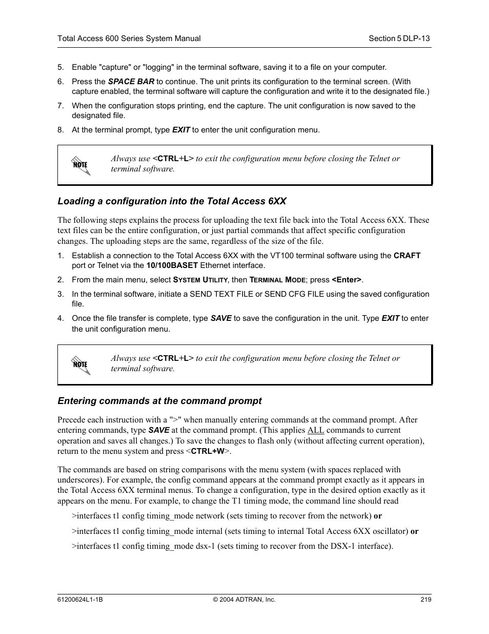 ADTRAN 600R User Manual | Page 221 / 264