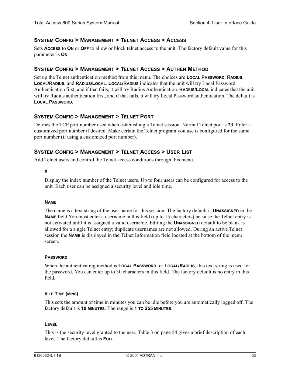 ADTRAN 600R User Manual | Page 55 / 264