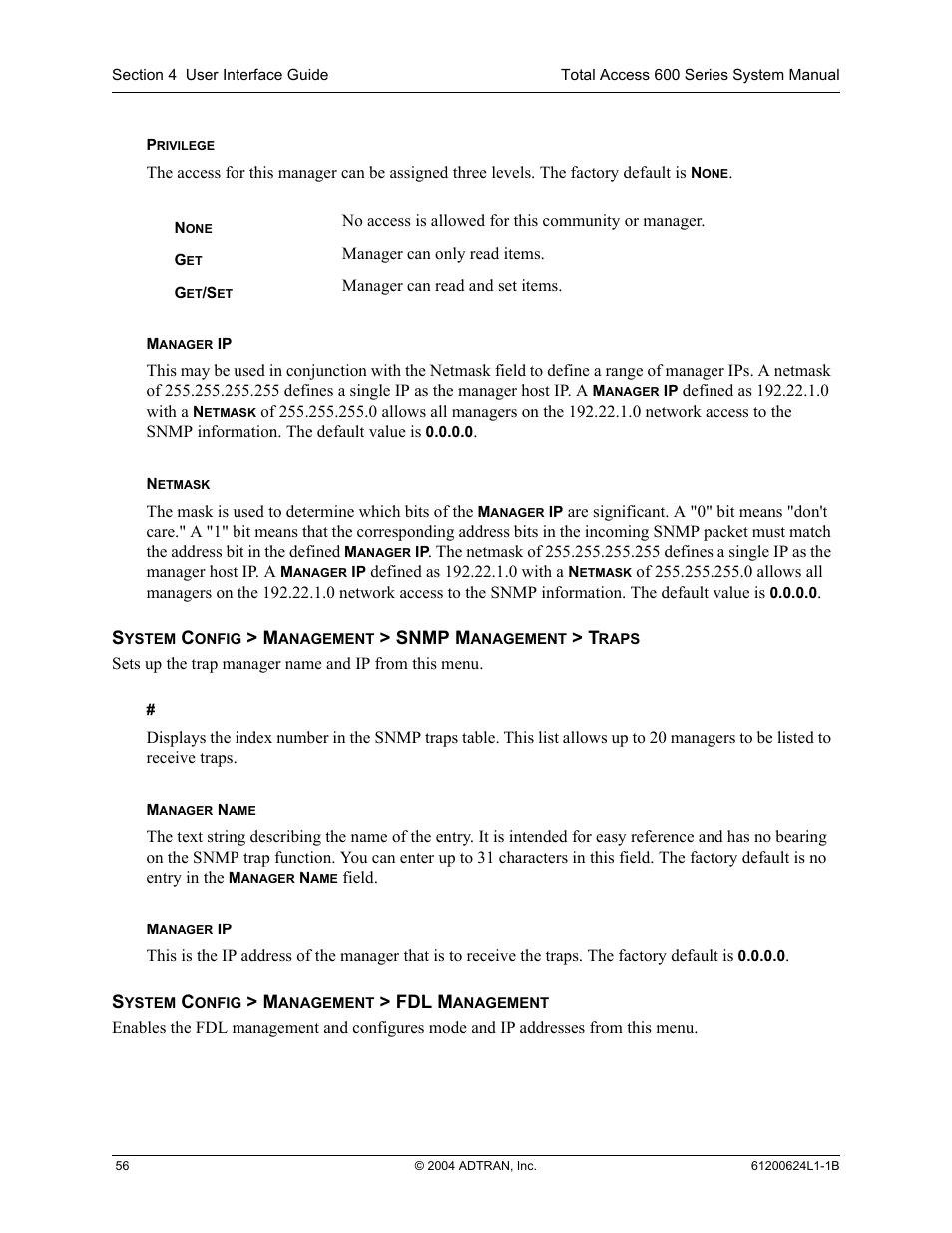 ADTRAN 600R User Manual | Page 58 / 264