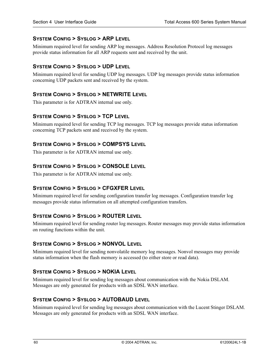 ADTRAN 600R User Manual | Page 62 / 264