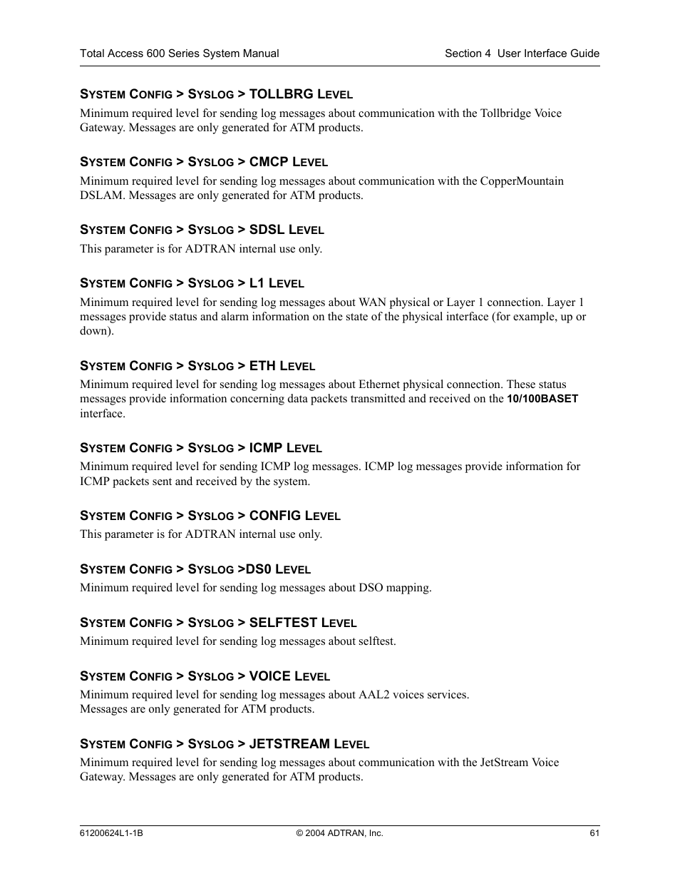 ADTRAN 600R User Manual | Page 63 / 264