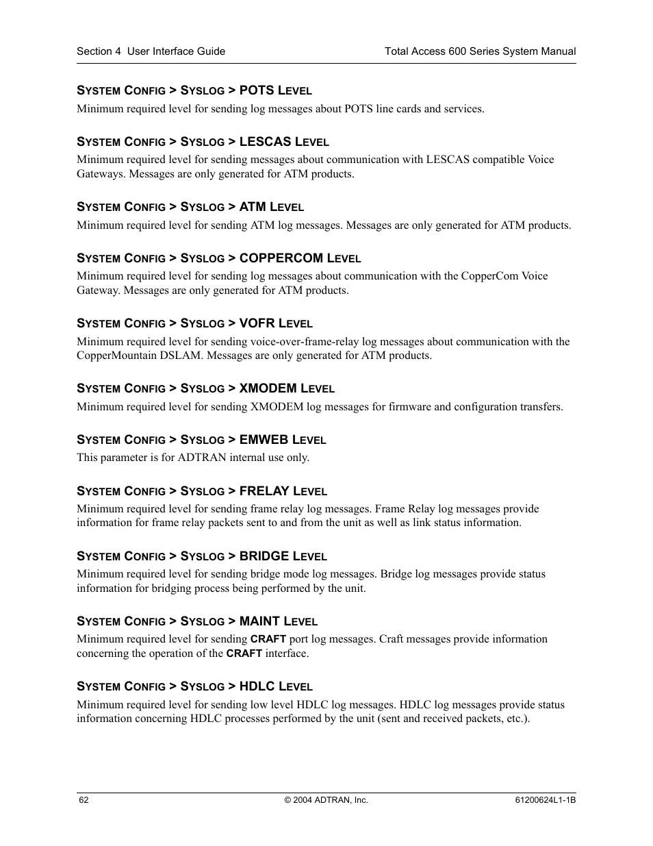 ADTRAN 600R User Manual | Page 64 / 264