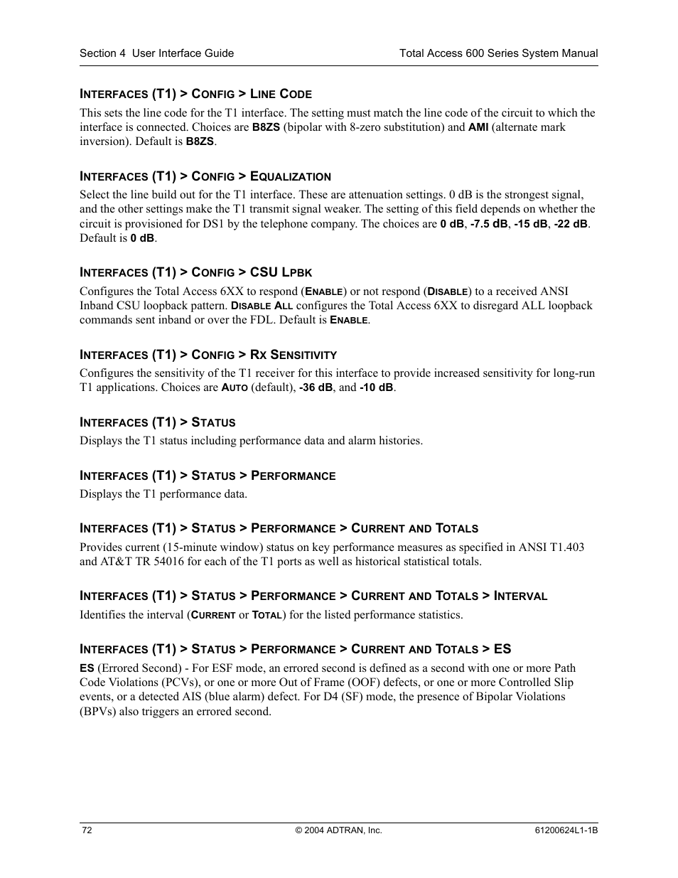 ADTRAN 600R User Manual | Page 74 / 264