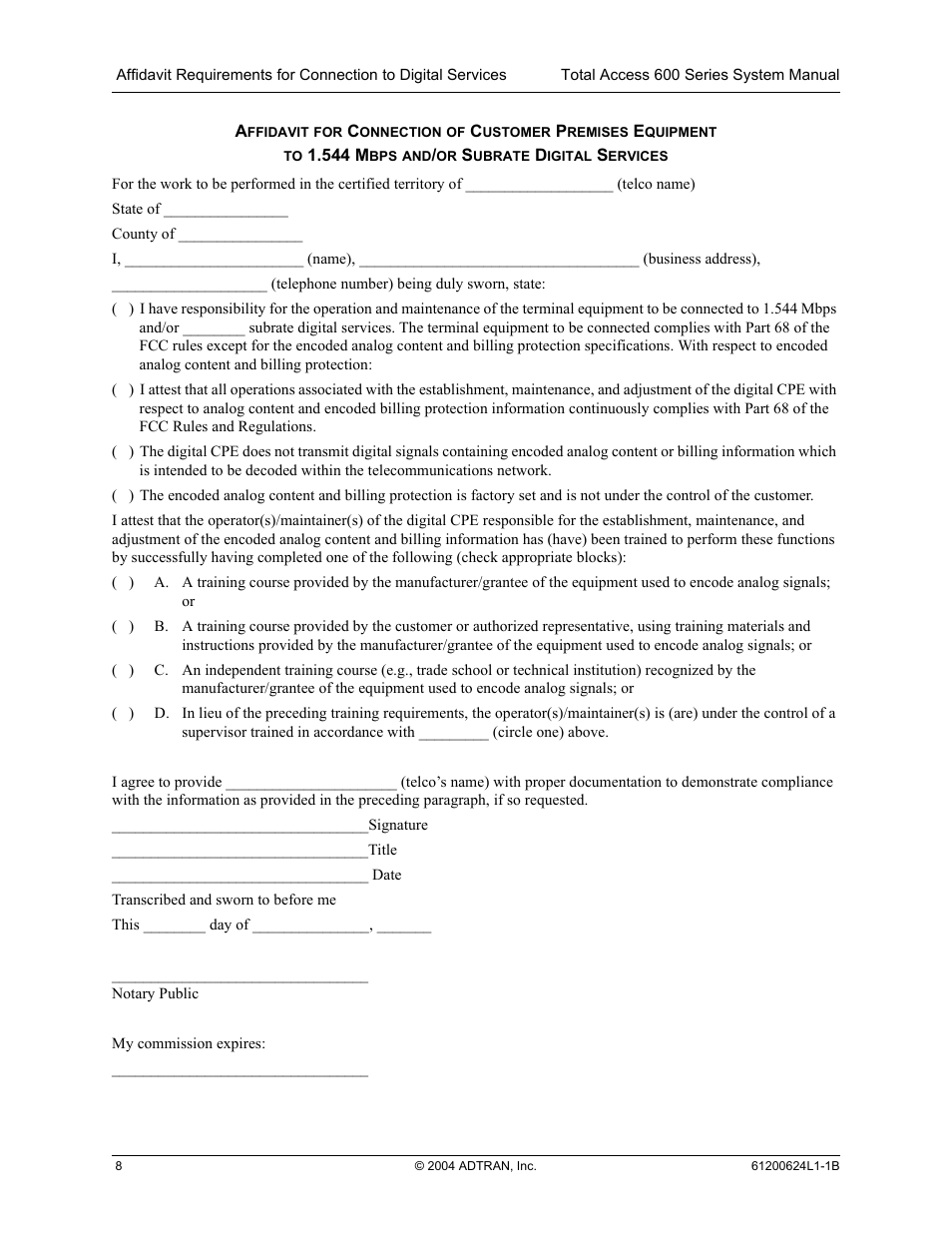 ADTRAN 600R User Manual | Page 8 / 264