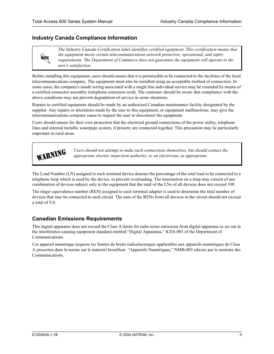 ADTRAN 600R User Manual | Page 9 / 264