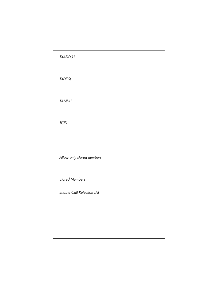 Phone list tab, Txadd01 -16 txdeq -16 tanull -16 tcid -16, Phone list tab -16 | ADTRAN 3000 User Manual | Page 56 / 146