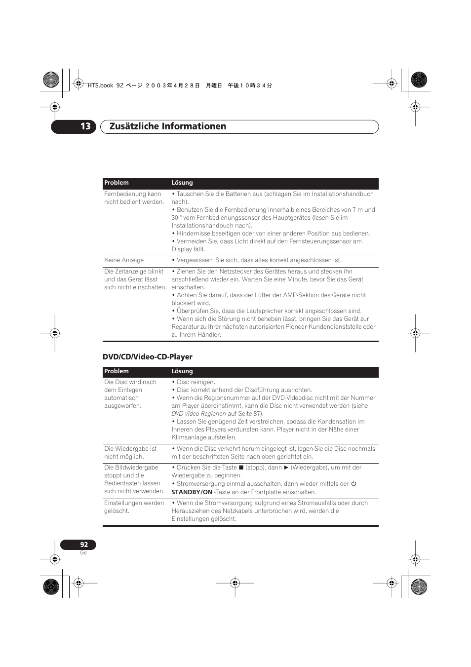 Dvd/cd/video-cd-player, Zusätzliche informationen 13 | Pioneer NS-DV990 User Manual | Page 194 / 208