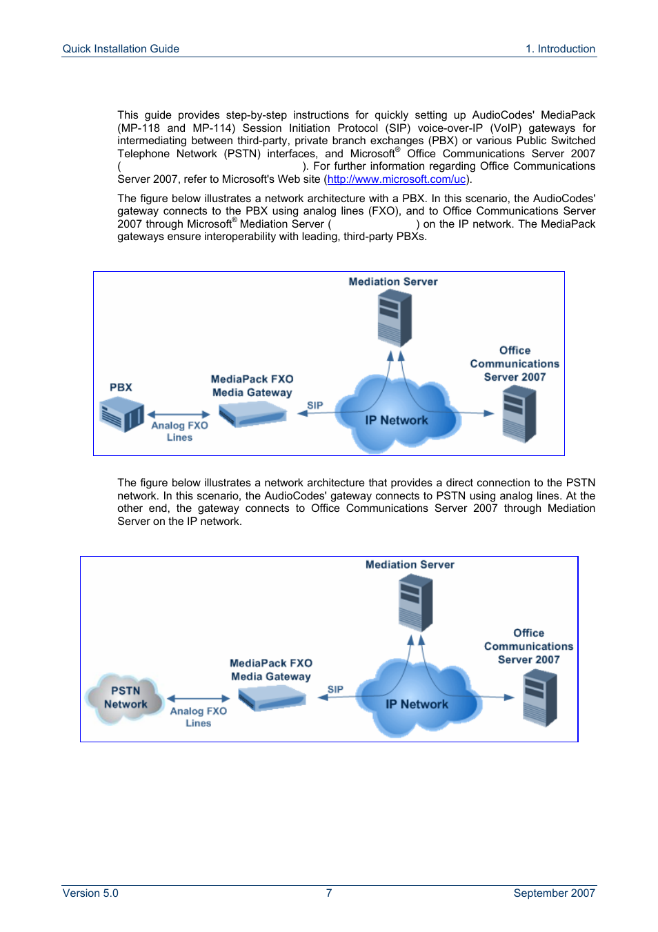 Introduction, 1 introduction | AudioCodes MP-118 User Manual | Page 7 / 44
