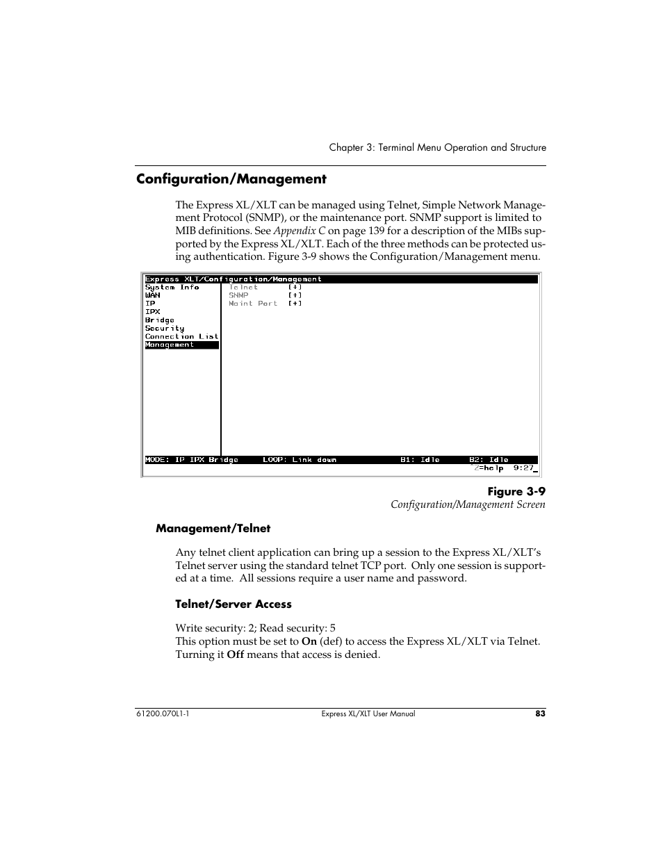 Configuration/management | ADTRAN 1200070L1 User Manual | Page 99 / 187