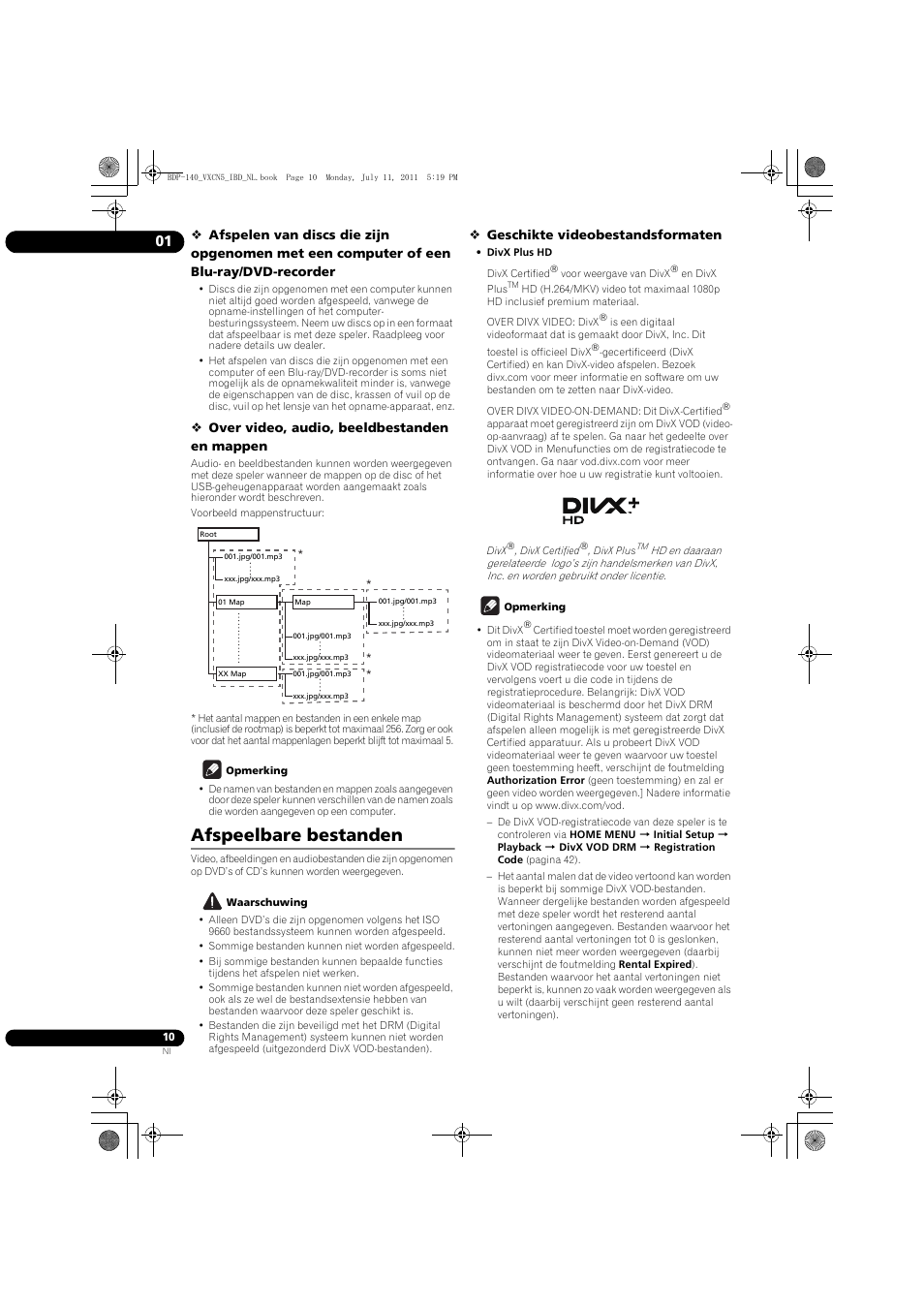 Afspeelbare bestanden | Pioneer BDP-440 User Manual | Page 194 / 308