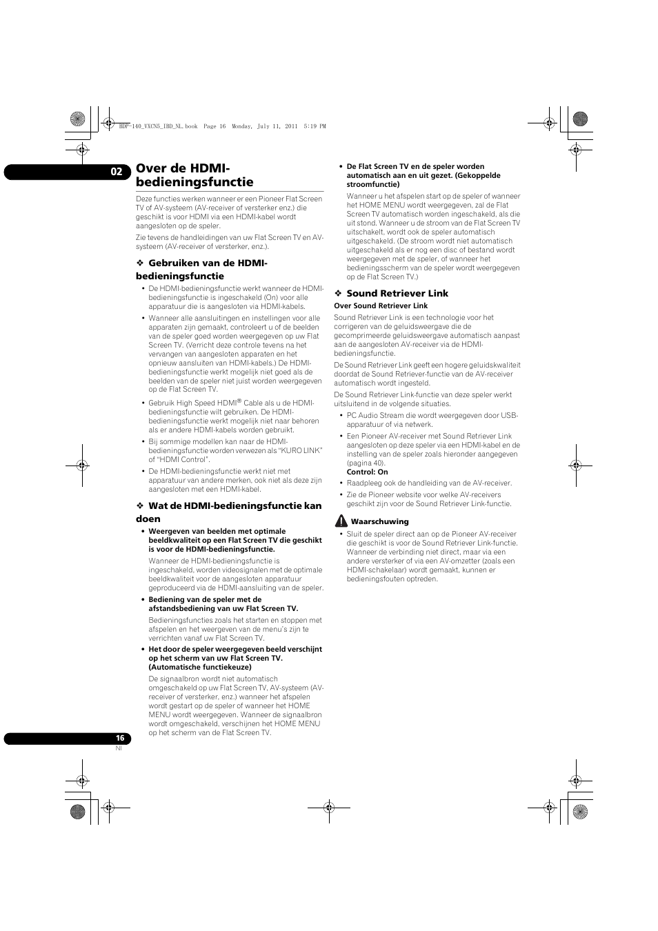 Over de hdmi-bedieningsfunctie, Over de hdmi- bedieningsfunctie | Pioneer BDP-440 User Manual | Page 200 / 308