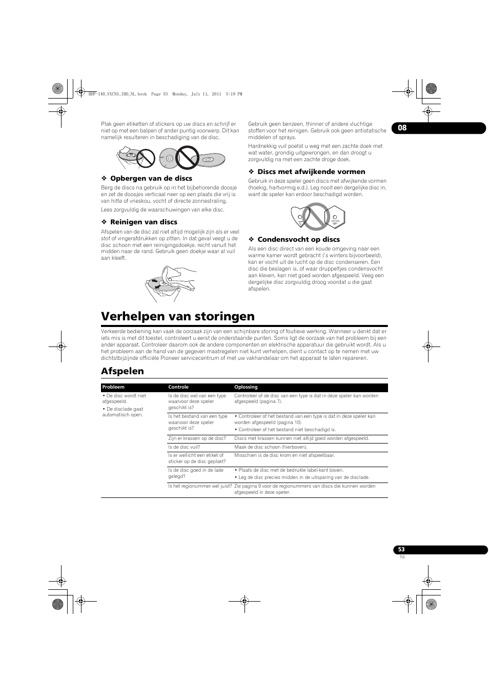 Verhelpen van storingen, Afspelen | Pioneer BDP-440 User Manual | Page 237 / 308