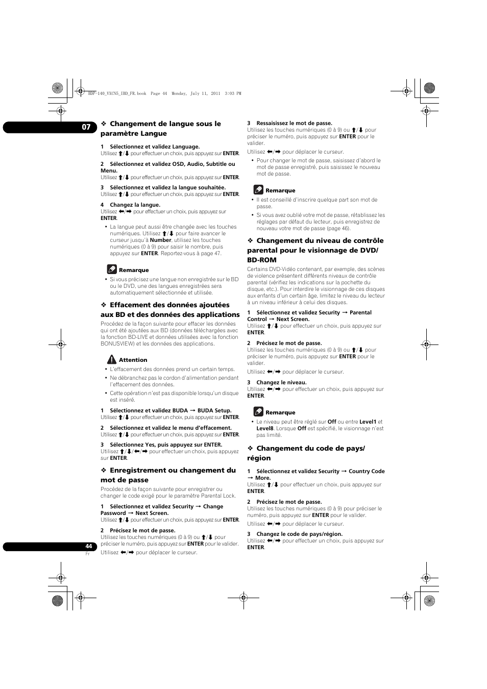 Pioneer BDP-440 User Manual | Page 44 / 308