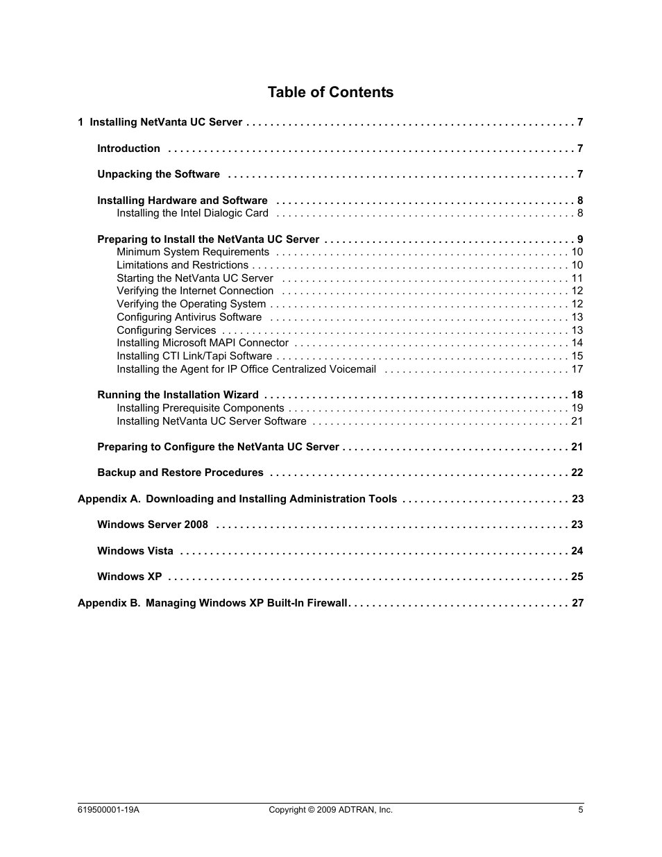 ADTRAN 619500001-19A User Manual | Page 5 / 27