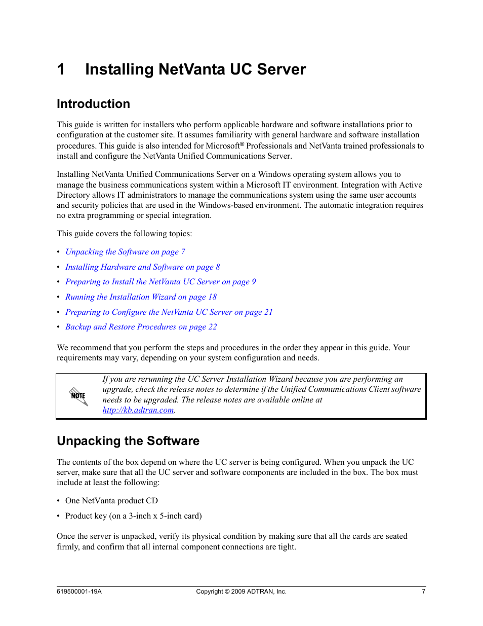 ADTRAN 619500001-19A User Manual | Page 7 / 27