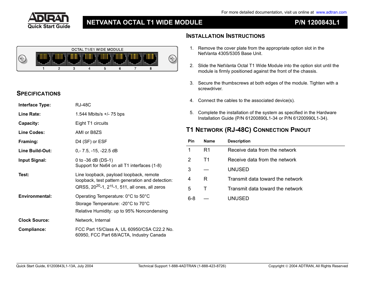 ADTRAN NetVanta Series User Manual | 2 pages
