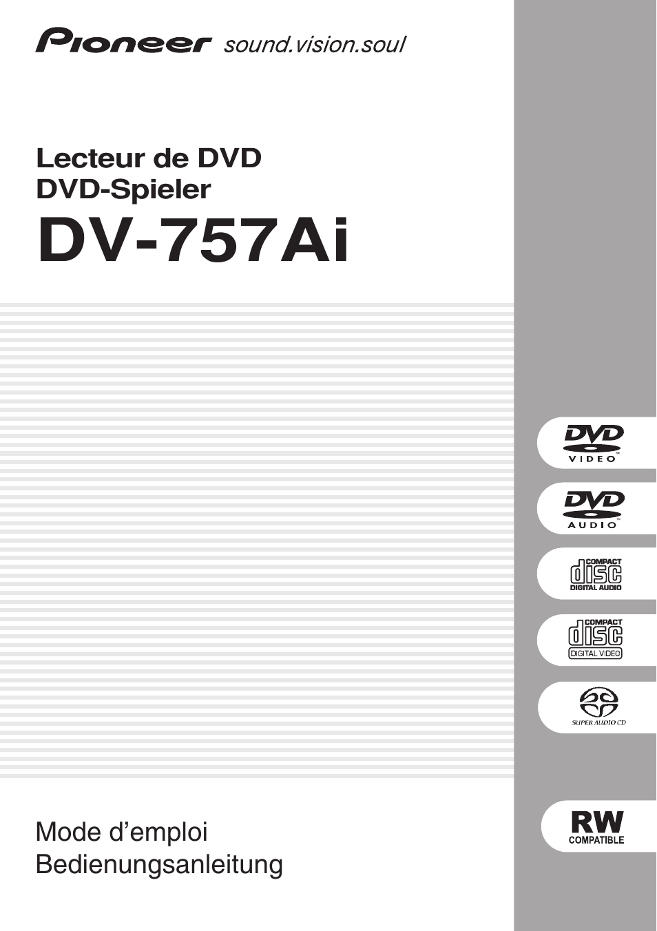 Pioneer DV-757Ai User Manual | 172 pages