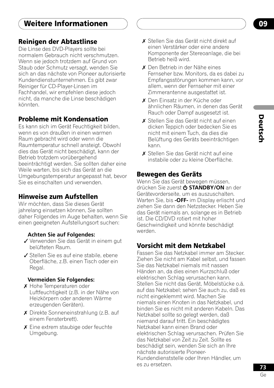 Weitere informationen 09 | Pioneer DV-757Ai User Manual | Page 157 / 172