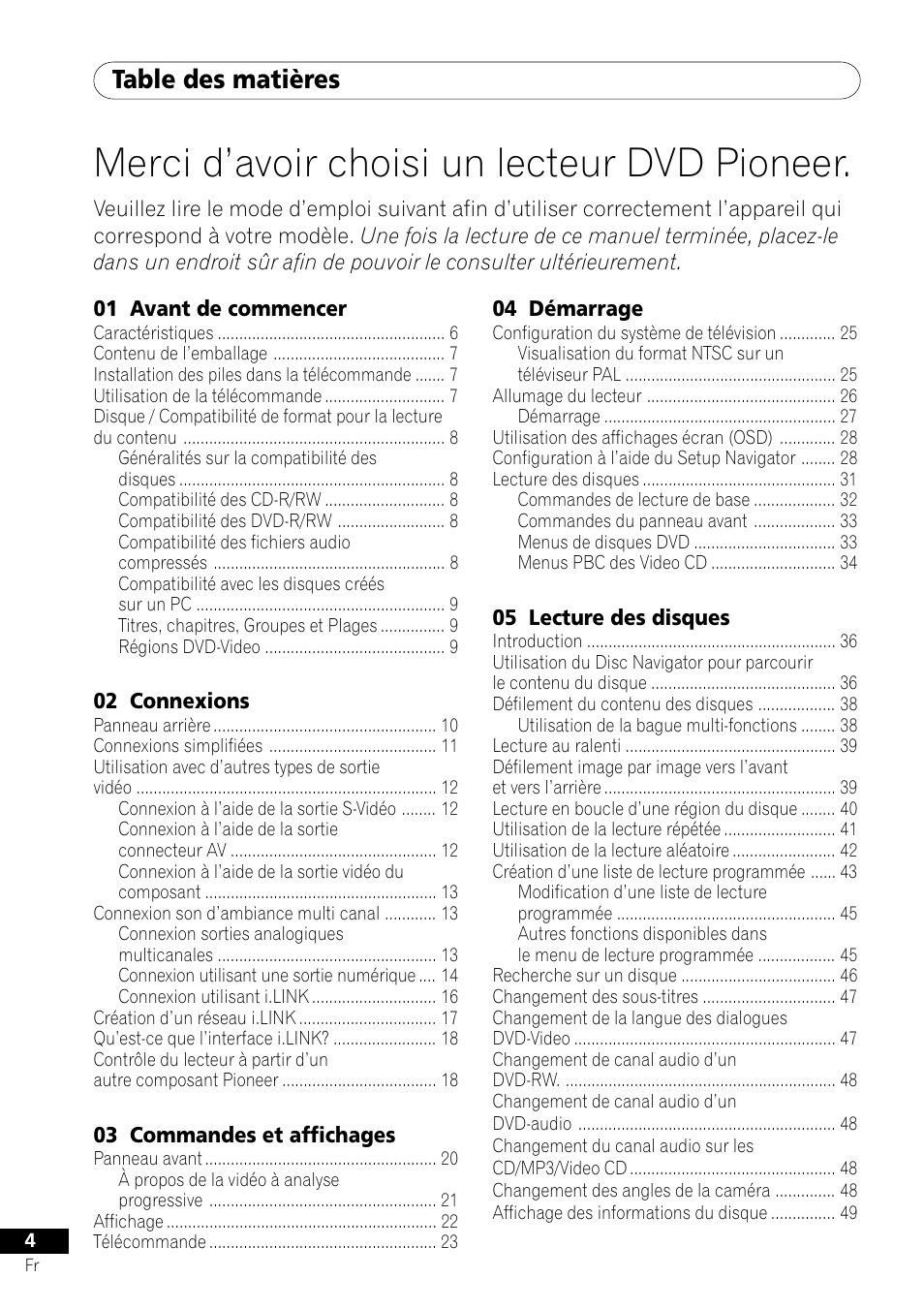 Pioneer DV-757Ai User Manual | Page 4 / 172