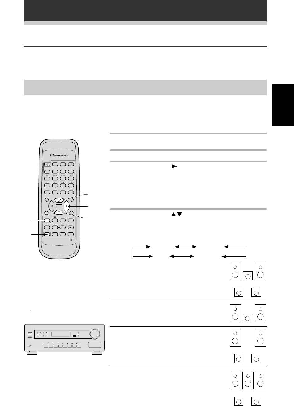 Impostazione per il suono con effetto surround, Italiano, 1 accendere il ricevitore | Normal, 3 stereo, Phantom, Wide | Pioneer VSX-409RDS User Manual | Page 53 / 120