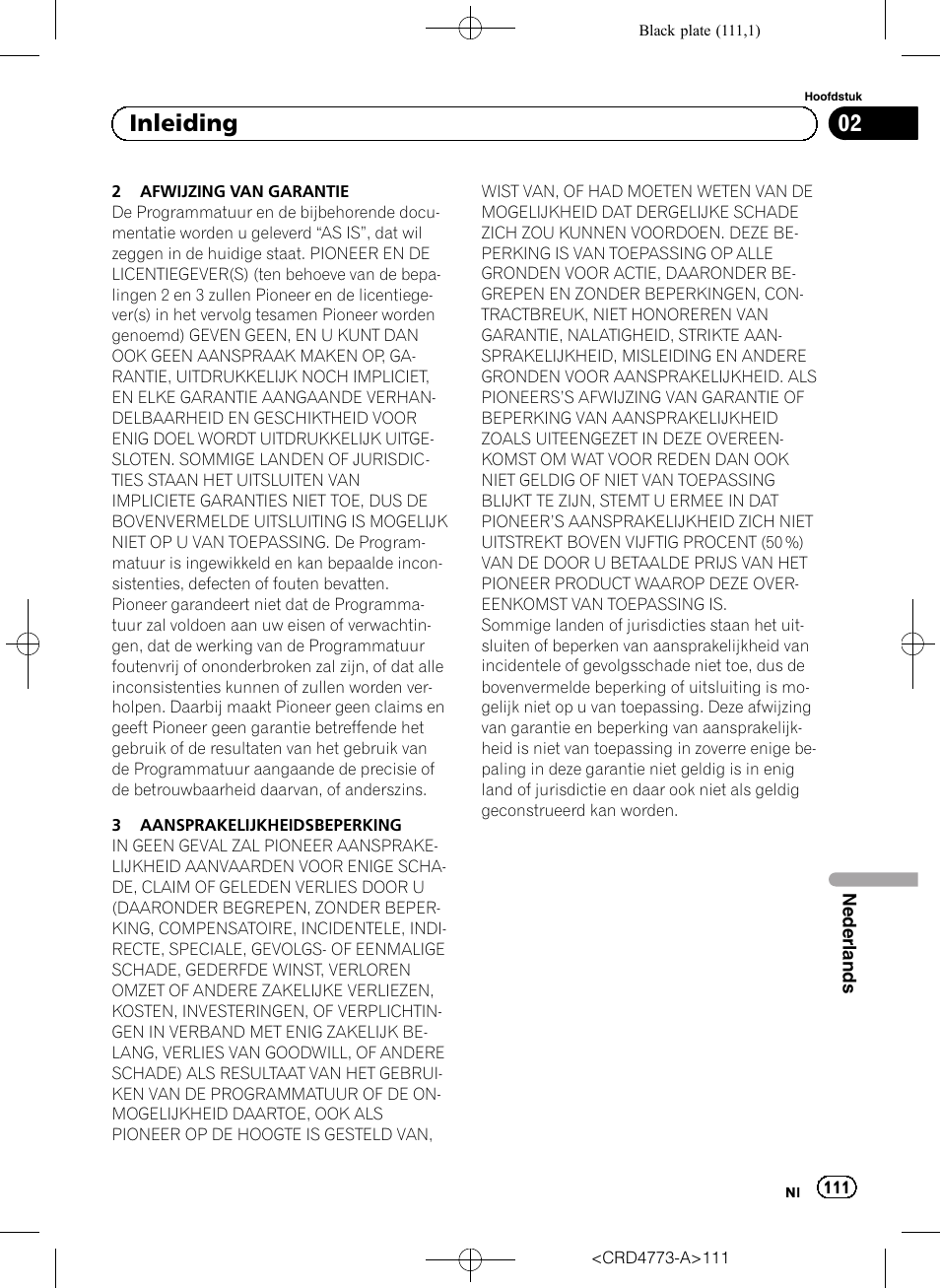 02 inleiding | Pioneer AVIC-F960BT User Manual | Page 111 / 132