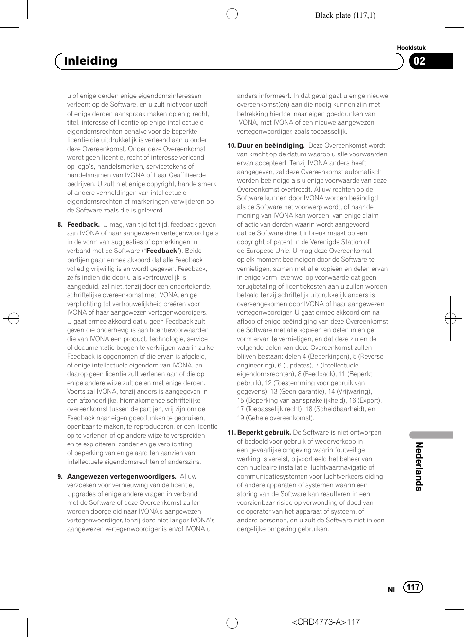 02 inleiding | Pioneer AVIC-F960BT User Manual | Page 117 / 132