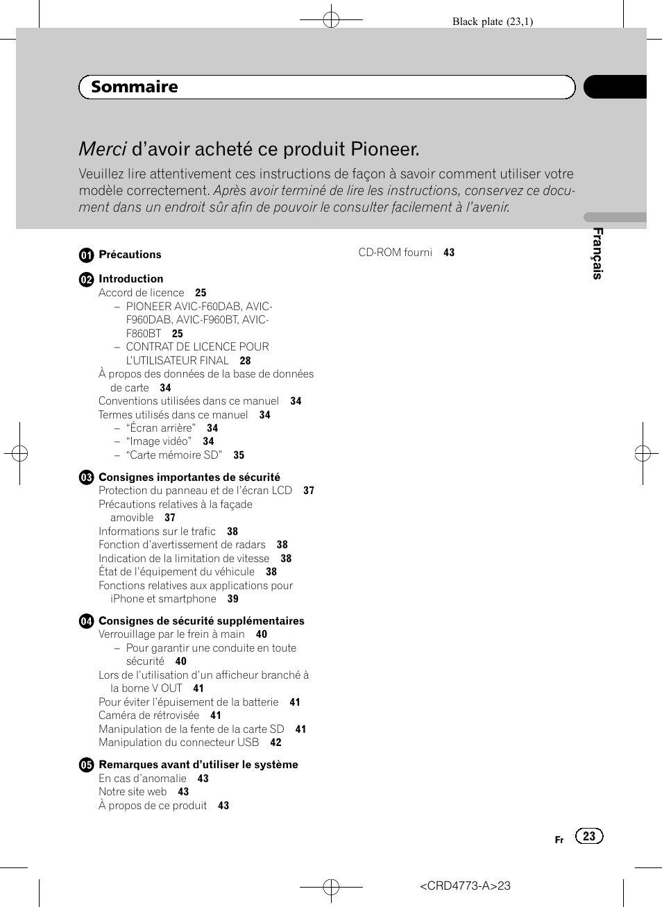 Pioneer AVIC-F960BT User Manual | Page 23 / 132
