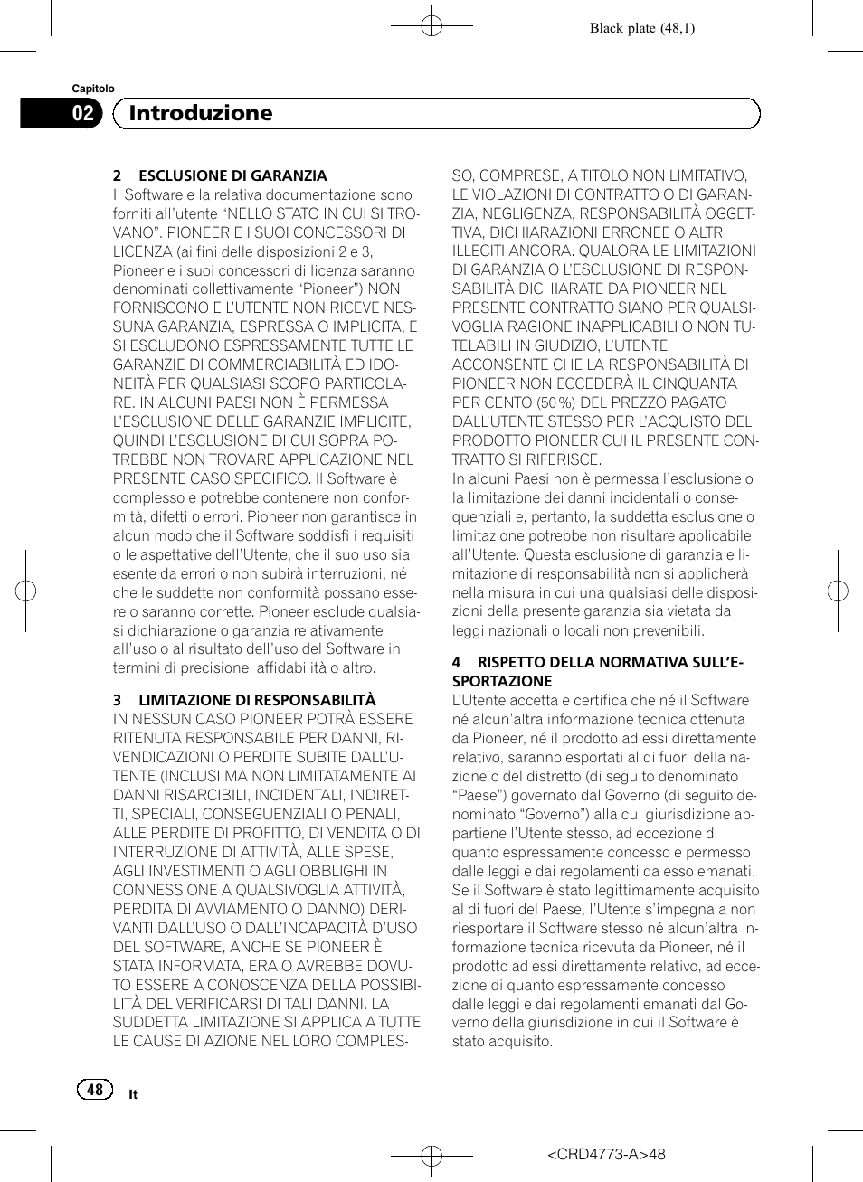 02 introduzione | Pioneer AVIC-F960BT User Manual | Page 48 / 132