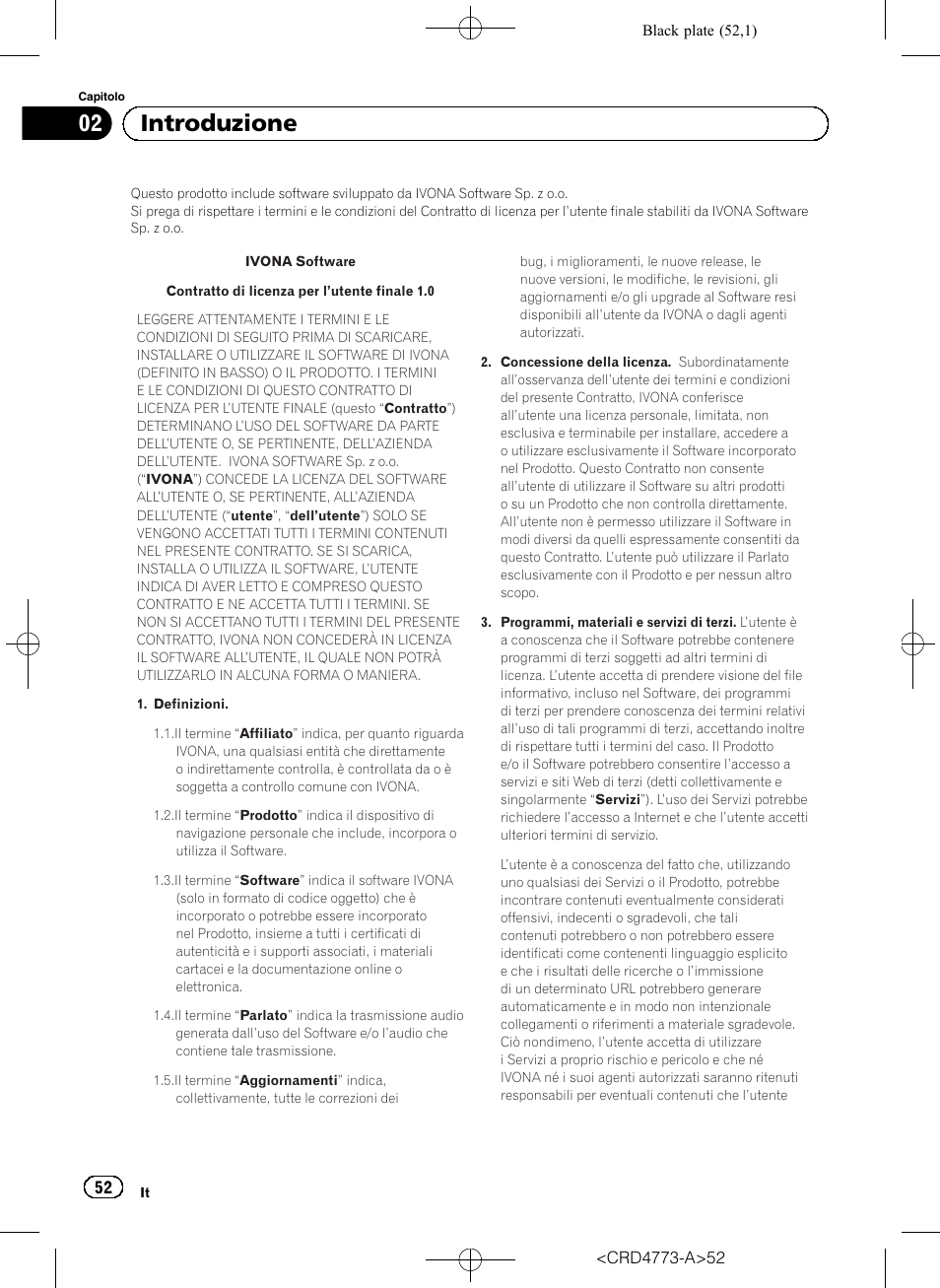 02 introduzione | Pioneer AVIC-F960BT User Manual | Page 52 / 132